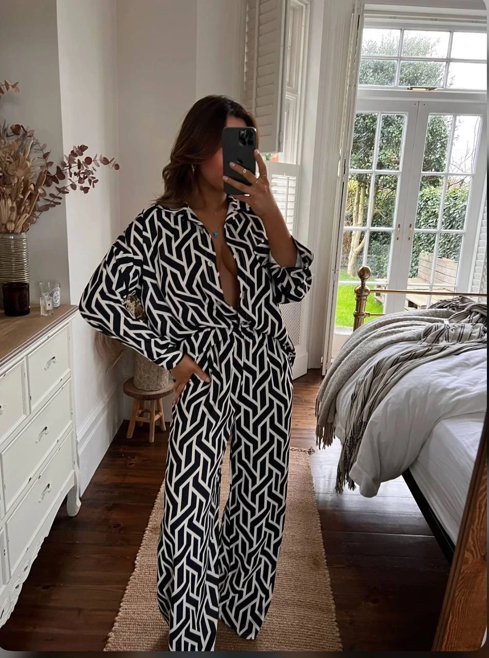 Saten Kumaş Gömlek Pantalon Takım