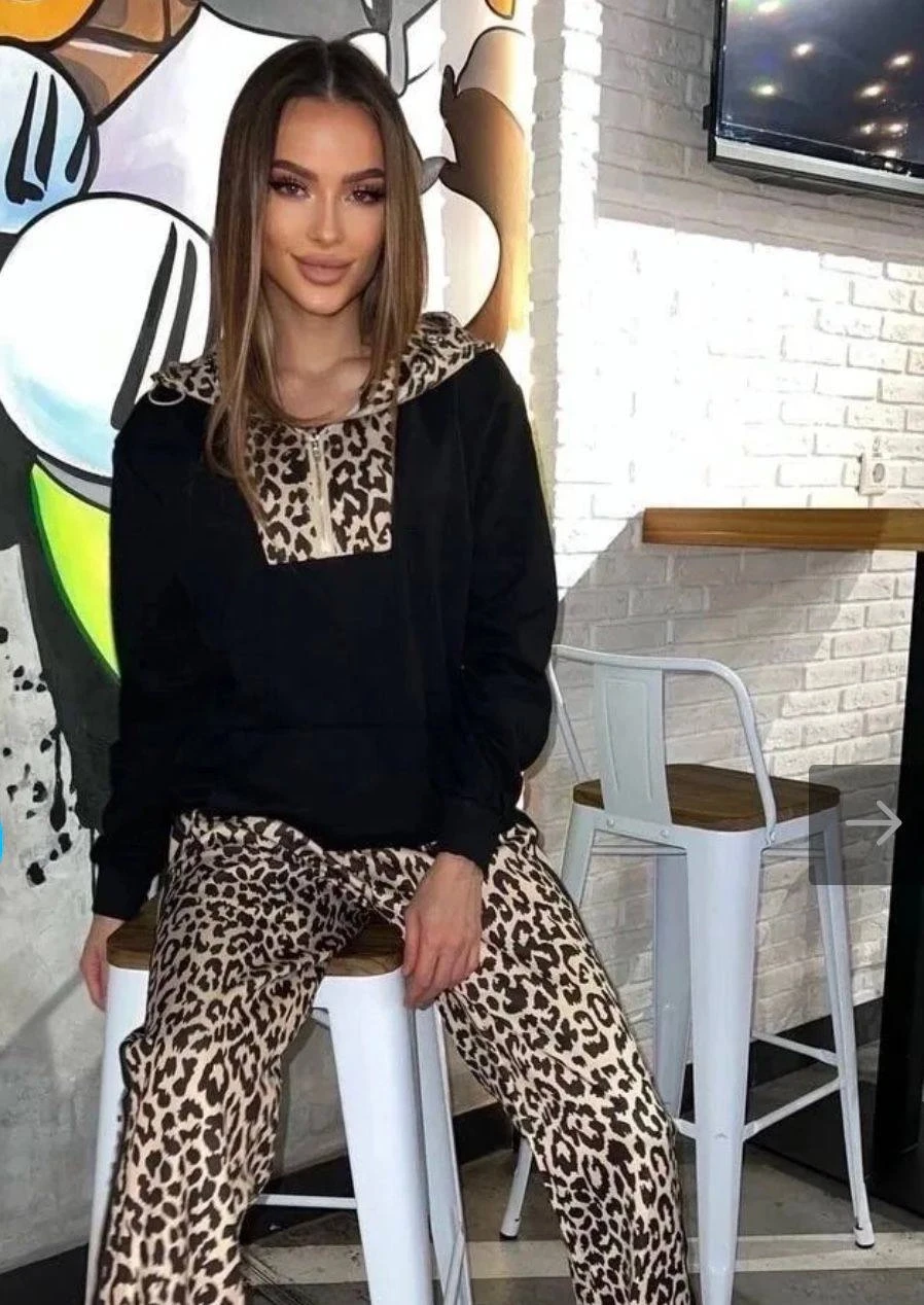 Skuba Kumaş Üç İplik Dijital Baskılı Siyah Takım