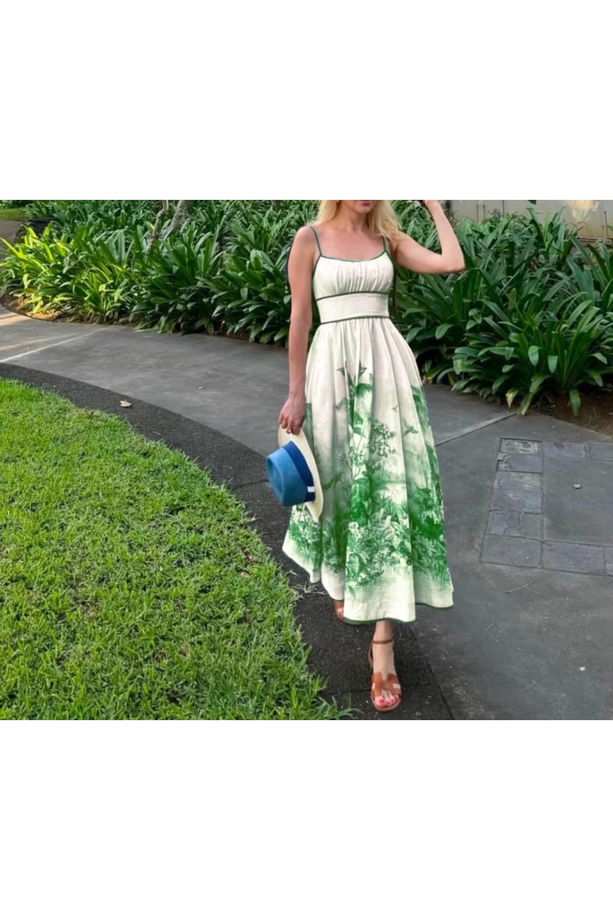 Zimmerman Desenli Keten Elbise