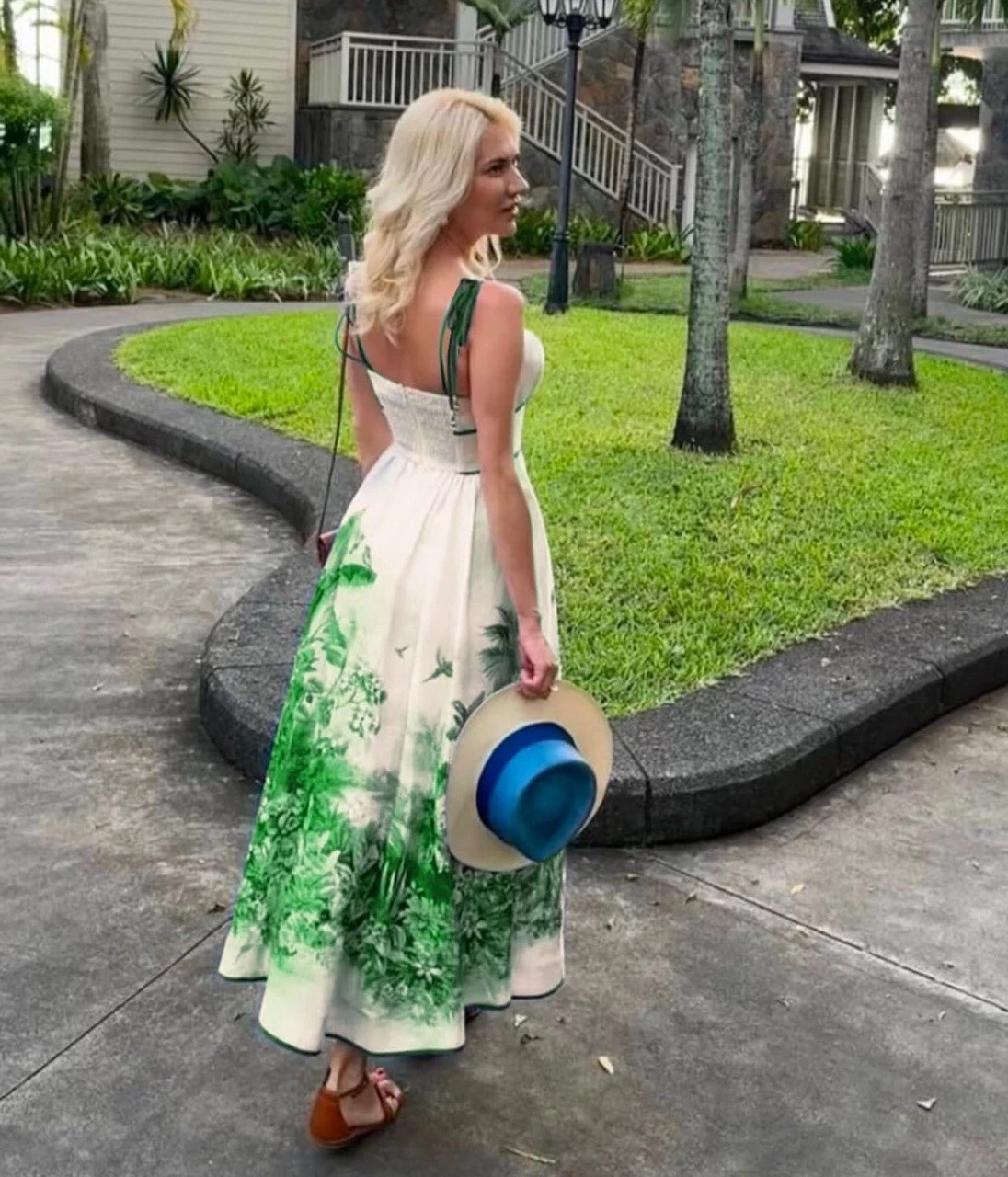 Zimmerman Desenli Keten Elbise