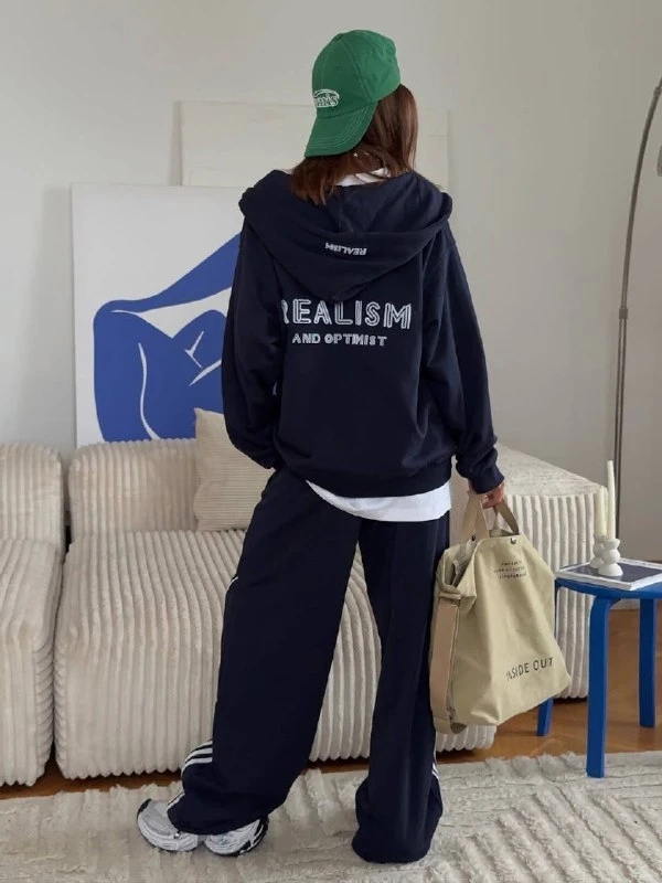 3 İplik Tasarım Oversize Fermuarlı Takım