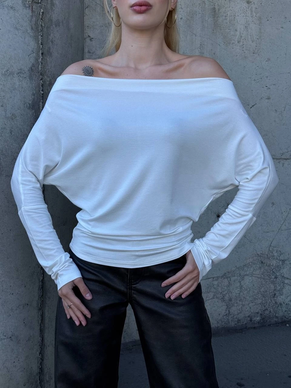 Asimetrik Detay Uzun Kol Bluz
