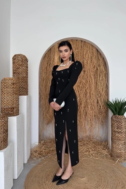 Boe İnci Detaylı Elbise