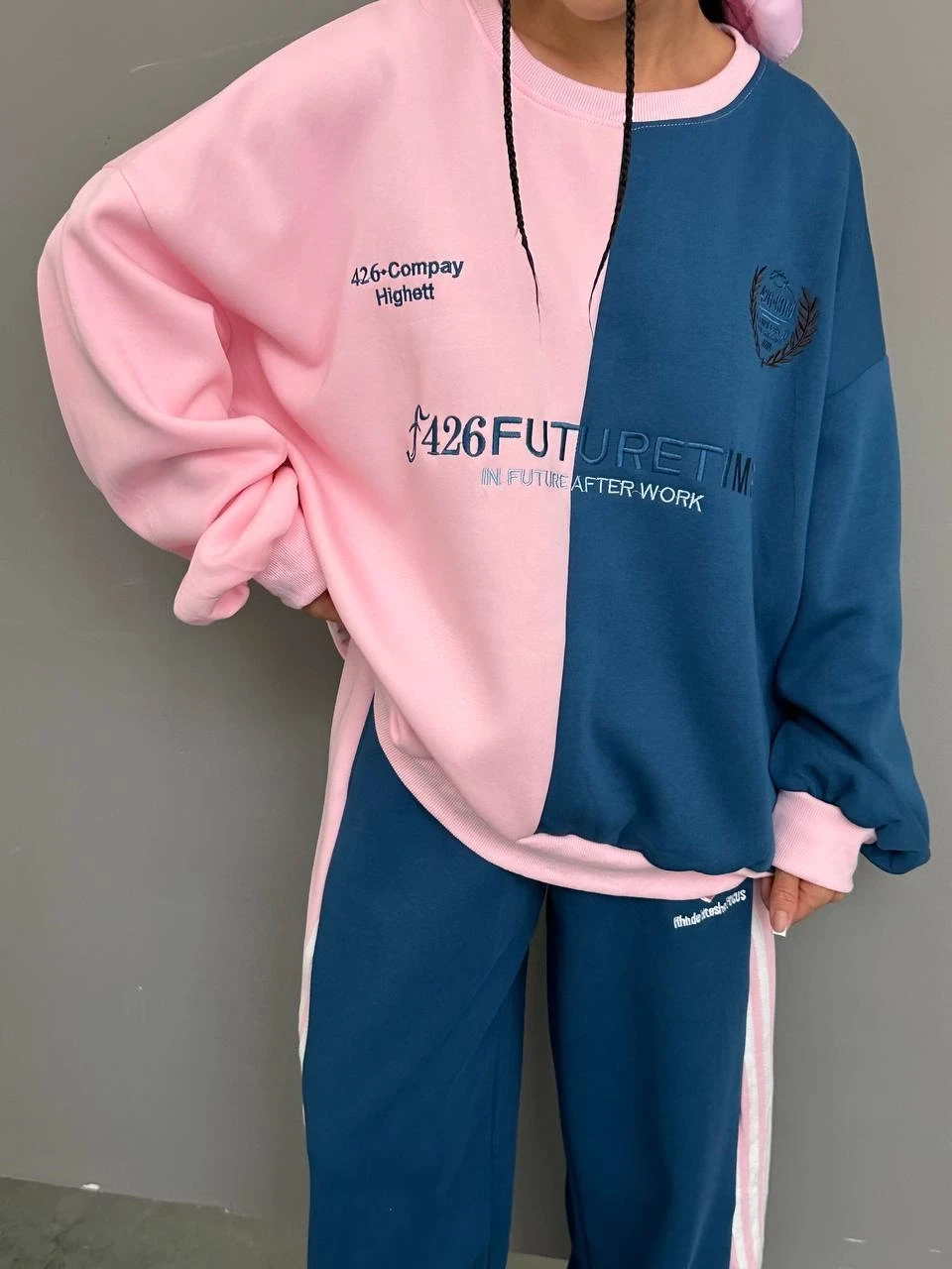 Dijital Baskılı Üç İplik Bloklu Pudra Takım