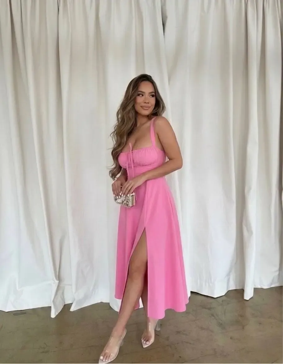 İthal Atlas Kumaş Fermuarlı Drapeli Elbise