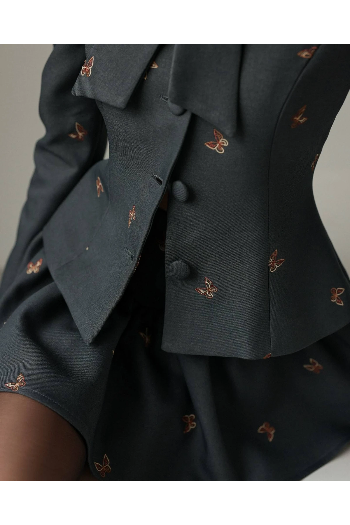 Kelebek Desenli Etekli Alt Üst Takım