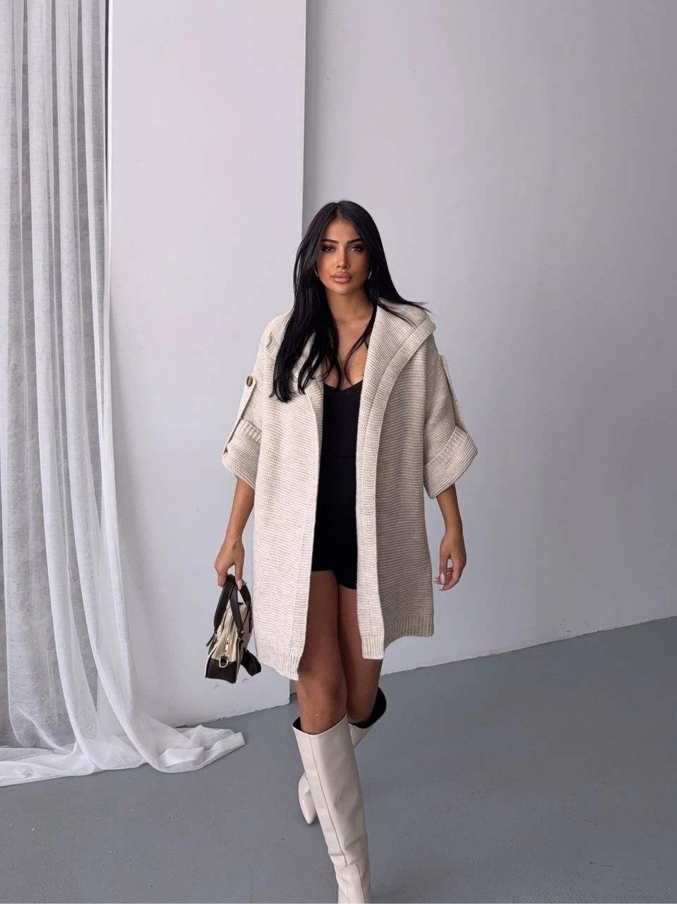 Kol Detay Triko Hırka