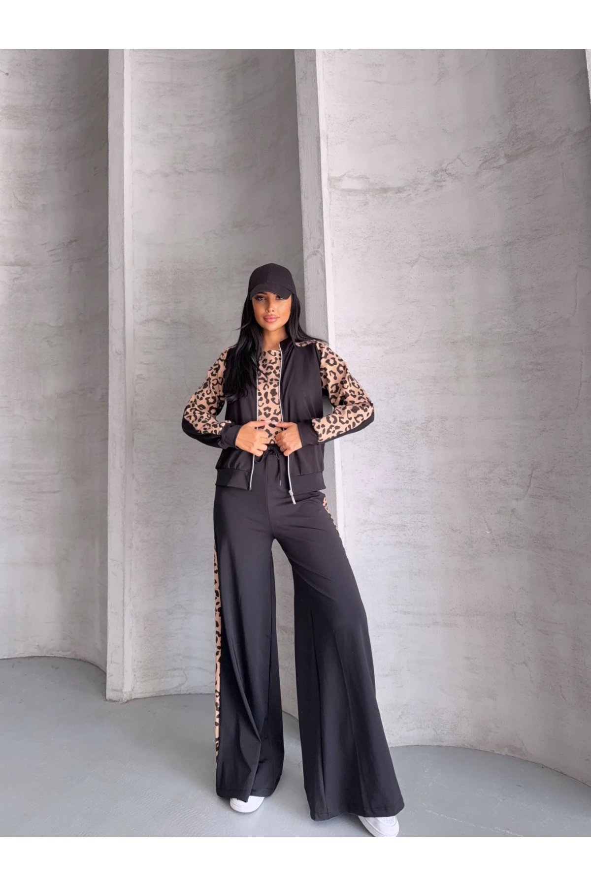 Oysh Kumaş Leopar Desen 3lü Takım