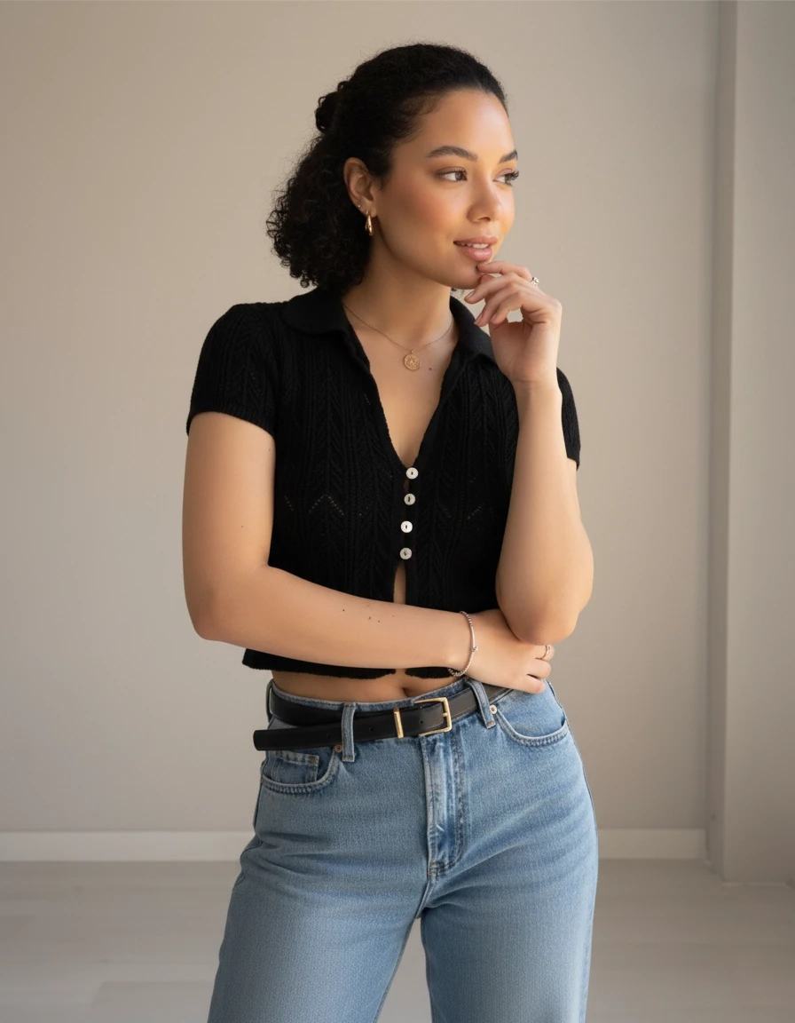 Polo Yaka Sıfır Kol Buklet