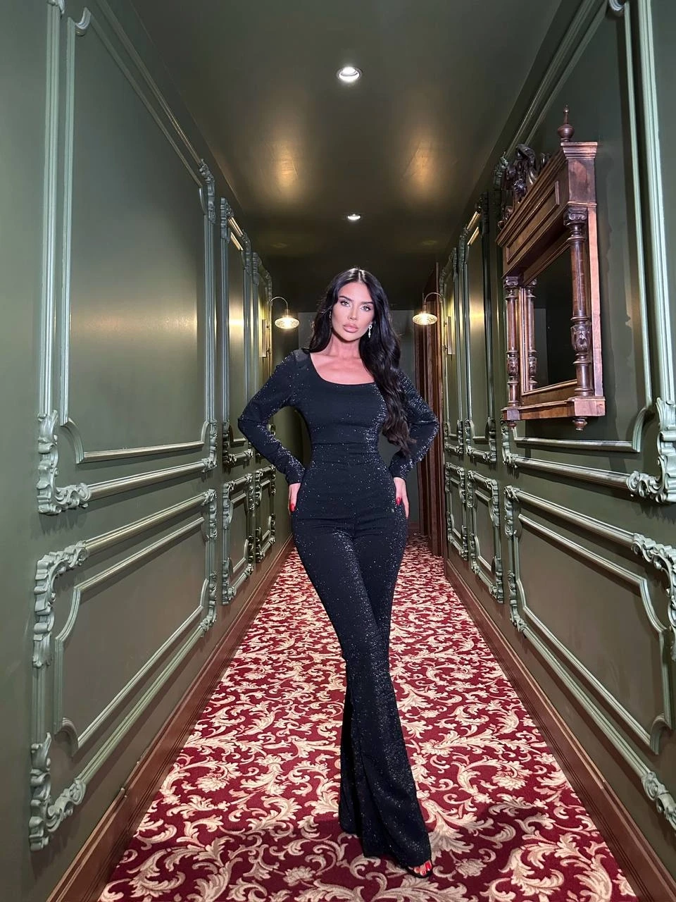 Simli Scuba Kumaş Sırt Detay Tulum