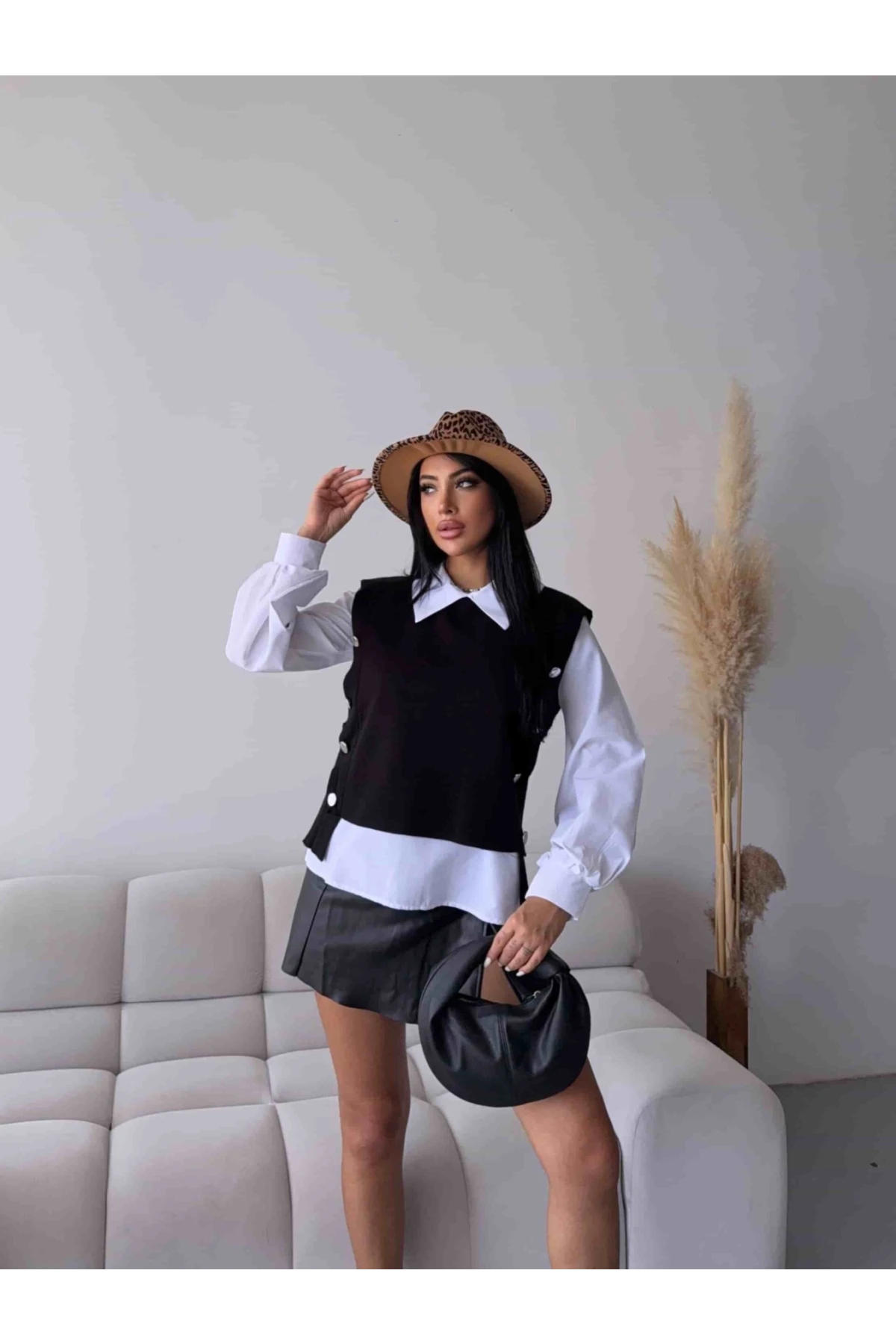 Triko Detaylı Gömlek