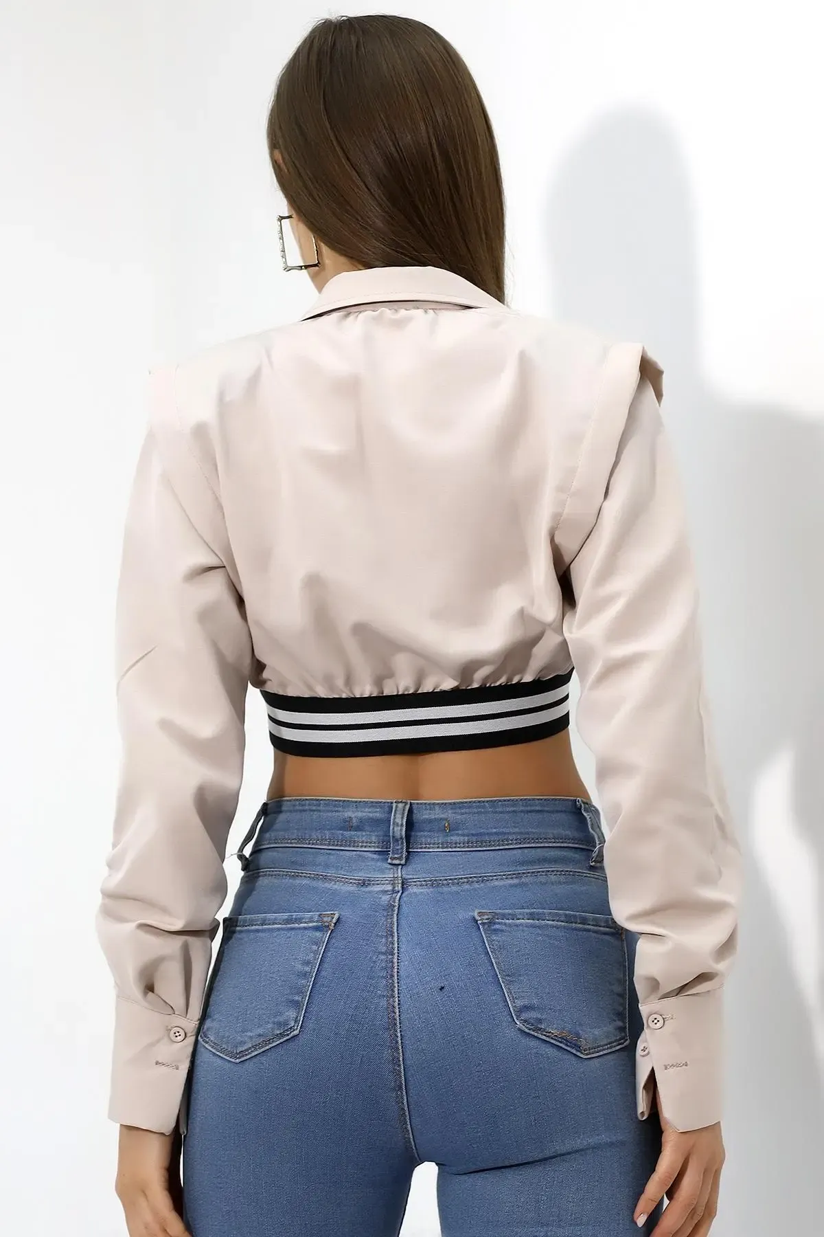 Crop Detaylı Poplin Gömlek-urtgmlk5-vzn