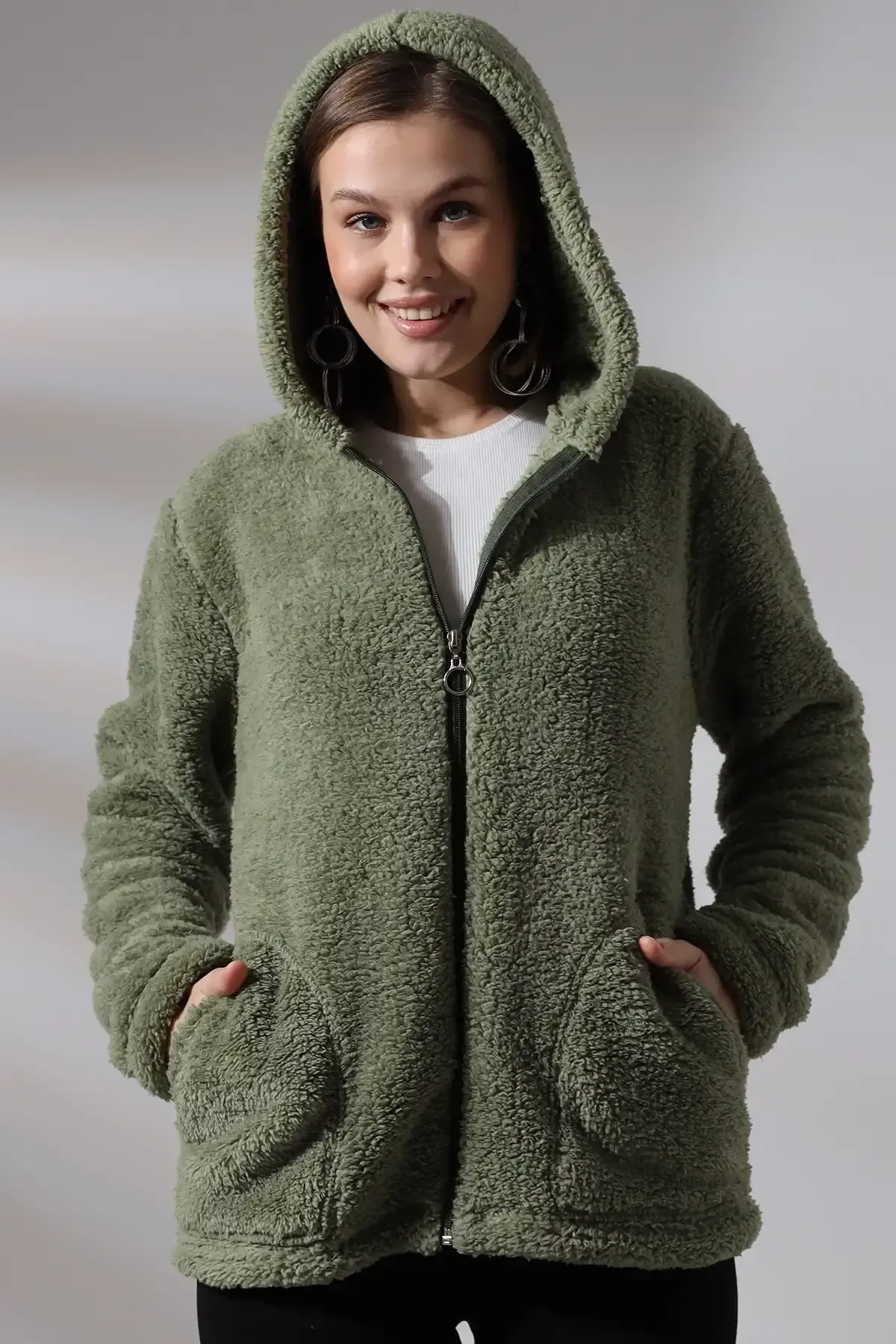 Fermuarlı Polar Sweat-plrsw-123-yysl
