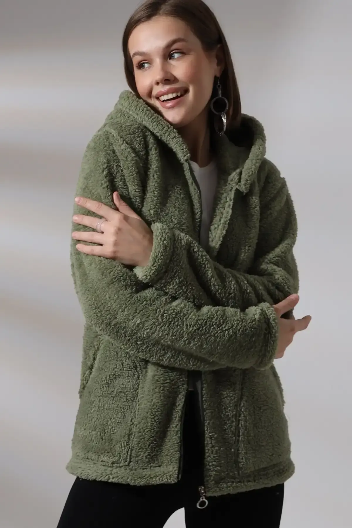 Fermuarlı Polar Sweat-plrsw-123-yysl