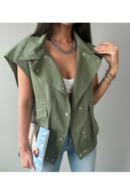 Cepli Denim Tarz Yelek