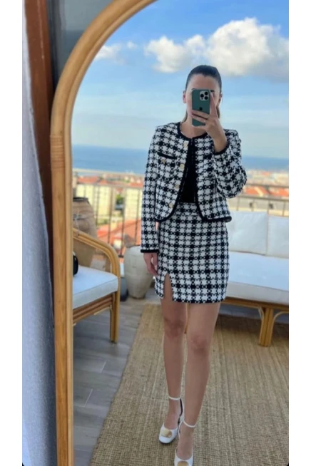 CHNL Kumaş Etek Ceket Takım