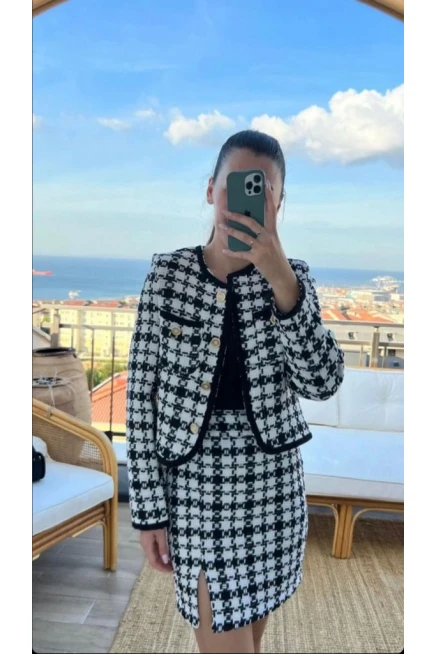 CHNL Kumaş Etek Ceket Takım