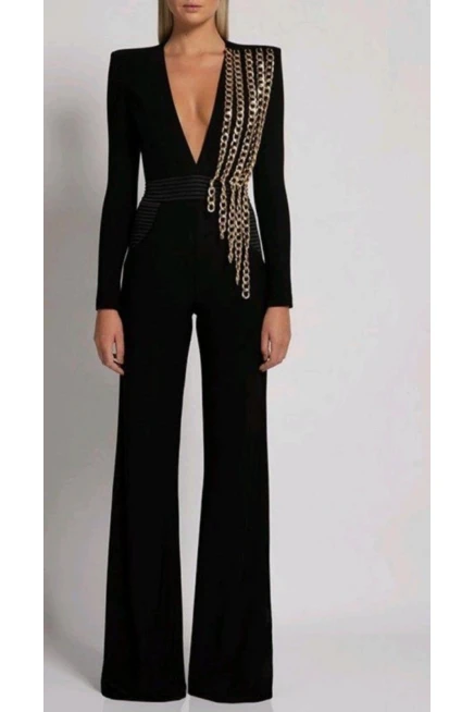 Dalgıç  Kumaş Zincir Detaylı Tulum