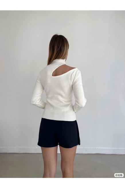 Damla Dekolteli Triko Bluz
