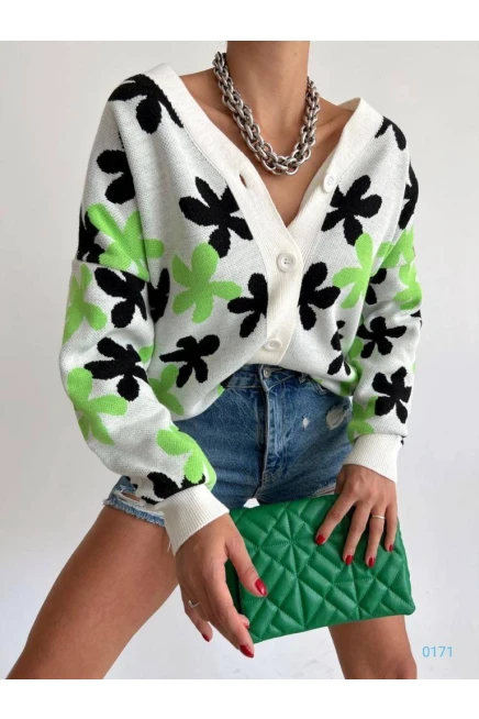 Düğmeli Triko Hırka