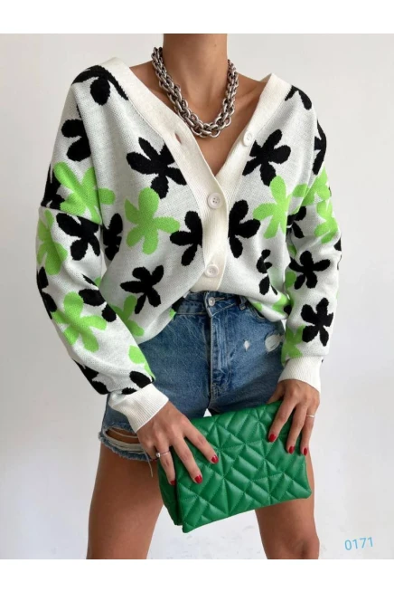 Düğmeli Triko Hırka