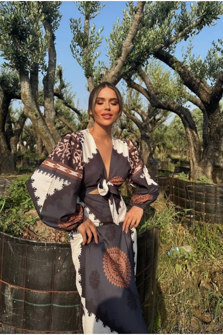 Etnik Desen Tasarım Elbise