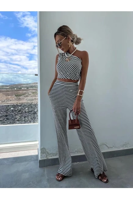 Likralı Suprem Kumaş Üstü  Tek Omuzlu İkili Takım