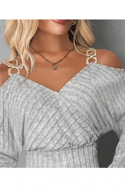 Ottoman Yumoş Kaşkorse Kumaş Tokalı Bluz