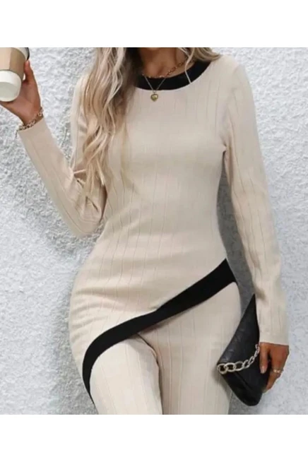 Kaşkorse Kumaş Yanları Şerit Detaylı Takım