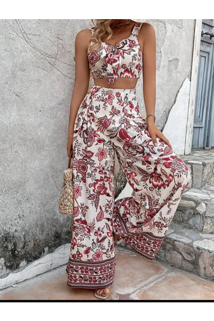 Şal Desen Krep Kumaş Takım