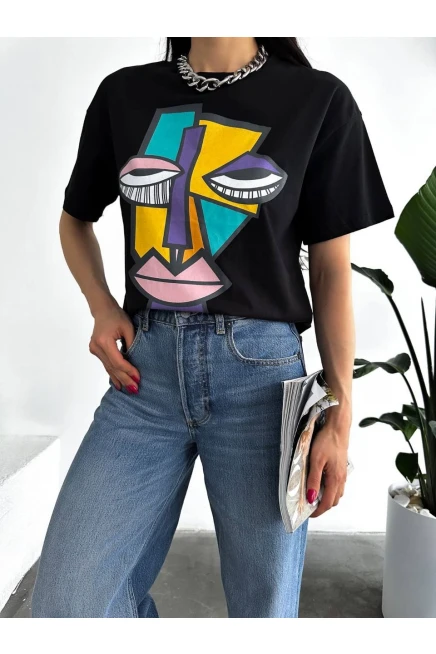 Tribal Desen Basıc T-shırt