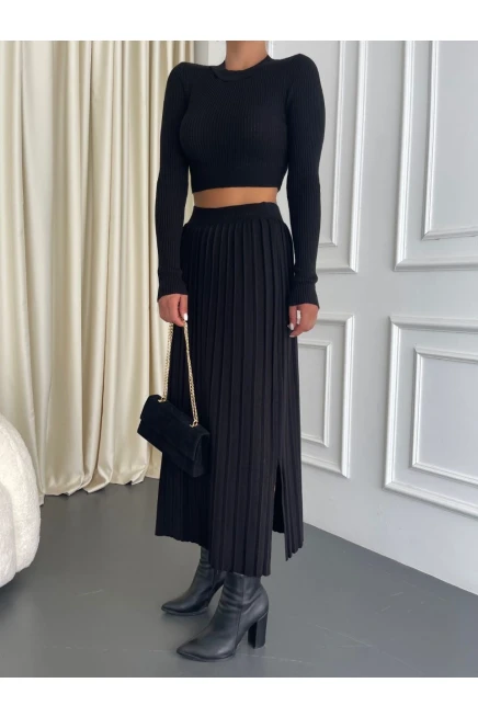 Triko Bluz& Etek Takım