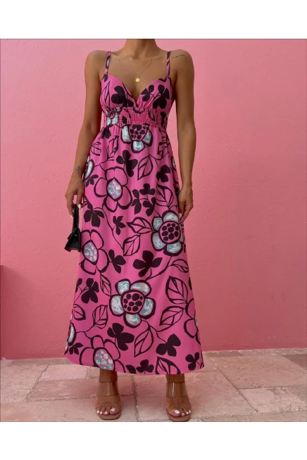 Z@R@ Poplin Kumaş Maxi Çiçekli Elbise