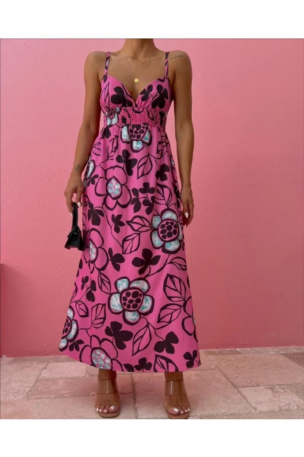 Z@R@ Poplin Kumaş Maxi Çiçekli Elbise