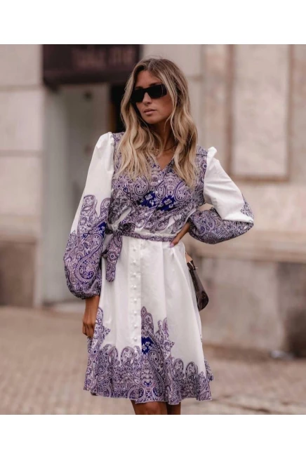 Zmmrmn Desen Elbise  İthal Jessica Kumas