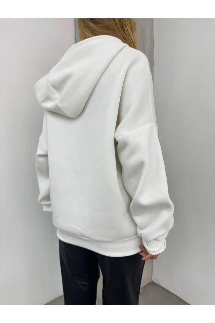 3 İplik Fermuarlı Hoodie