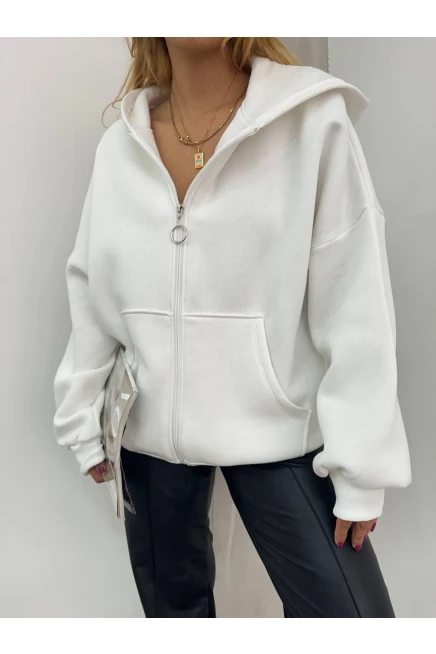 3 İplik Fermuarlı Hoodie