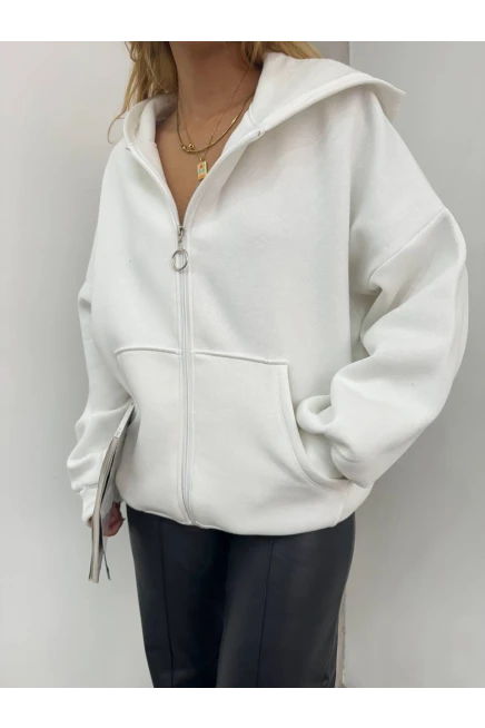 3 İplik Fermuarlı Hoodie
