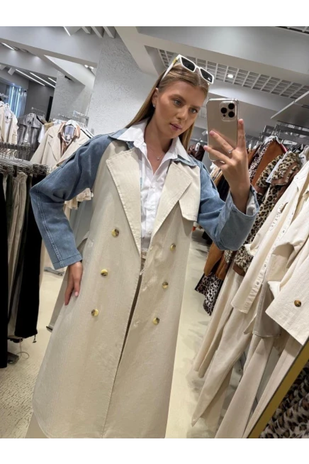 Denim Kot Trençkot