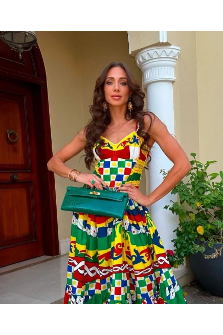DG  Model İthal Krep Kumaş Elbise