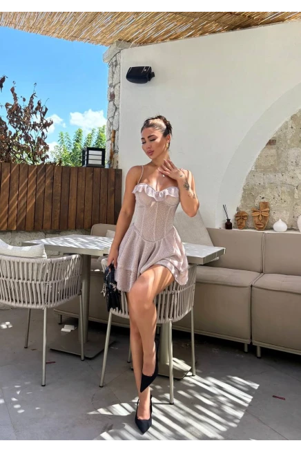 İthal Buzy Kumaş Şortlu Elbise