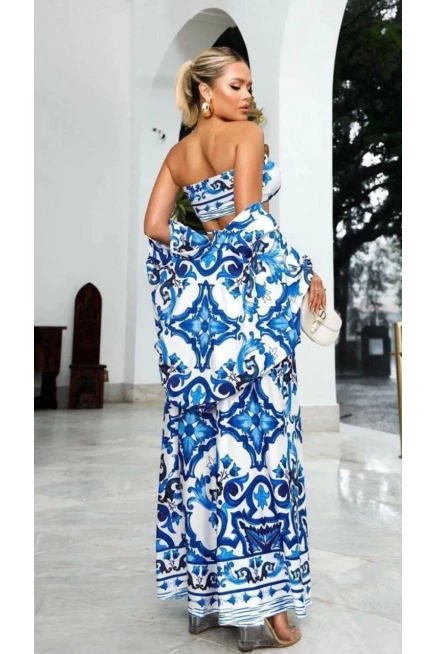 İthal Krep Kumaş 3 L ü Takım (Kimono&Crop&Pantalon)