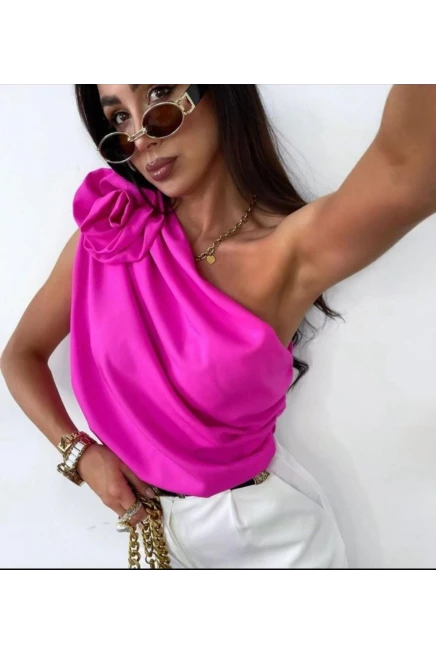 Jessica Kumaş Gül Detaylı  Bluz