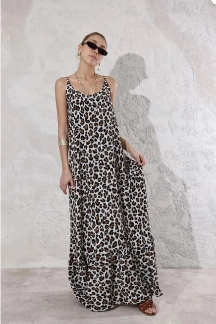 Leopr Elbise Maxi Boy