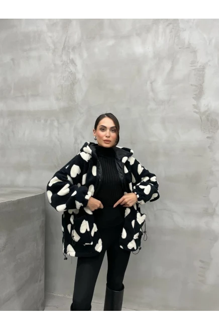 Polar Kapşonlu Sweat Mont