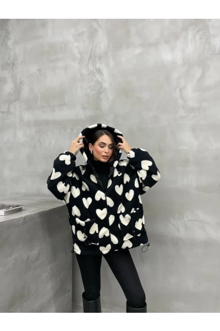 Polar Kapşonlu Sweat Mont