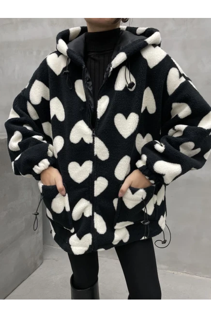 Polar Kapşonlu Sweat Mont