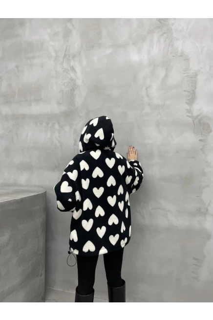 Polar Kapşonlu Sweat Mont