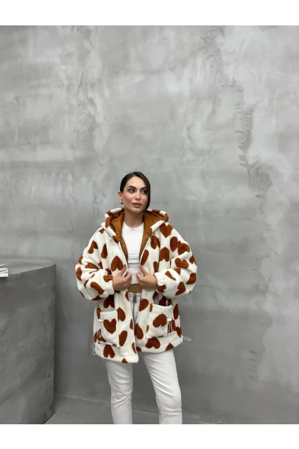 Polar Kapşonlu Sweat Mont