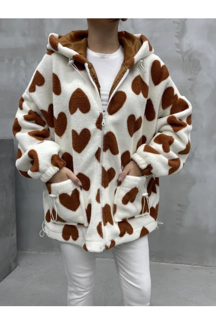 Polar Kapşonlu Sweat Mont